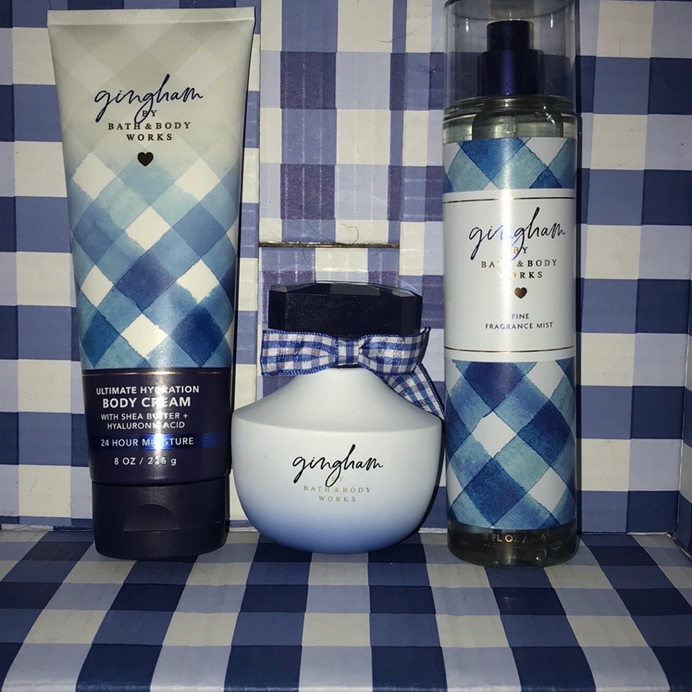 💕 Bath & Body Works Gingham Perfume Cream Spray 3-Piece Set  💕